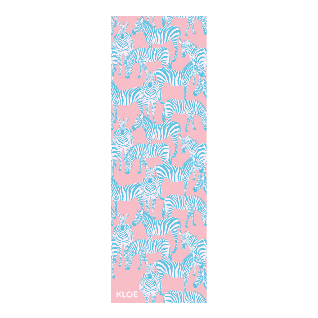 Zebras in Pink csúszásmentes Jóga törölköző